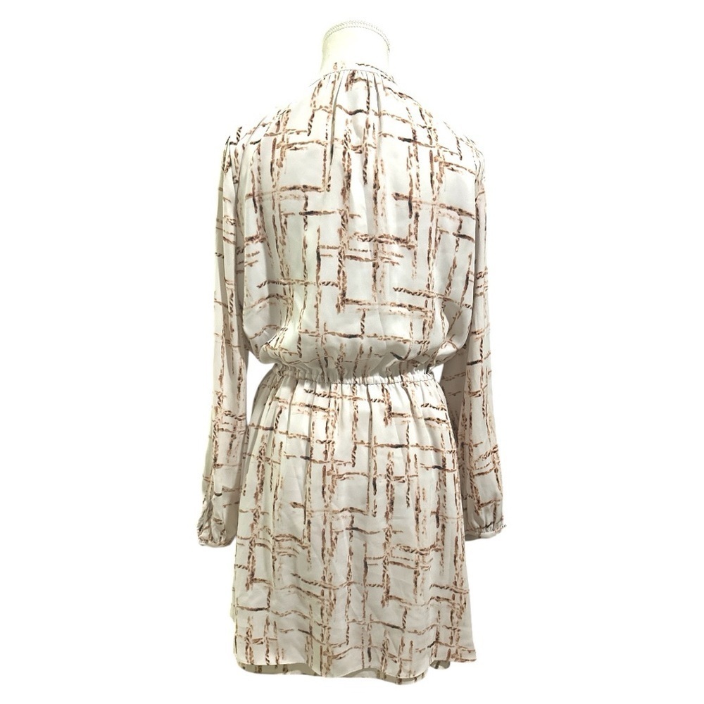 White House Black Market Long-Sleeve Geometric Print Dress Size 8 - Picture 4 of 10